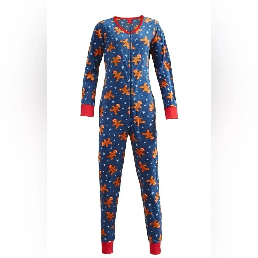 Jammies‎ by Hip Style Gingerbread Holiday Christmas Onesie Pajamas L